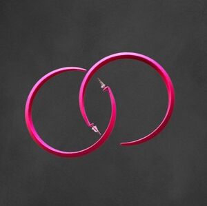 Elegant Pink Hoop Earrings